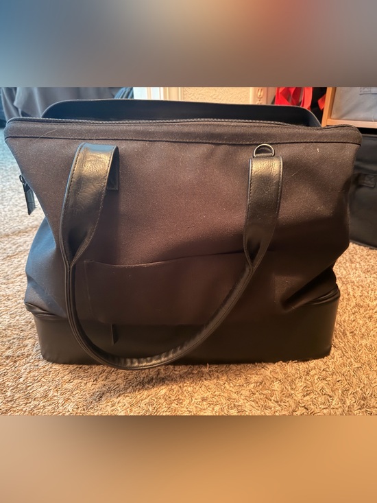 BEIS Handbags - BEIS Black Travel Tote with Leather Accents